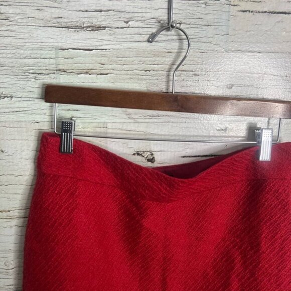 Banana republic red wool blend mini skirt size 8 - Picture 3 of 7
